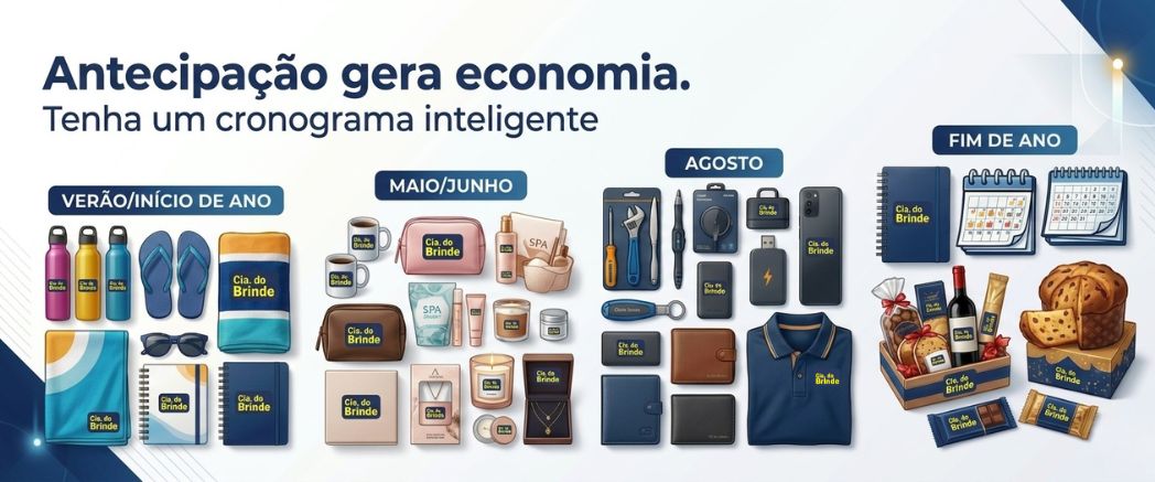 Planejamento para Datas Sazonais: Chega de correria e brindes personalizados de última hora